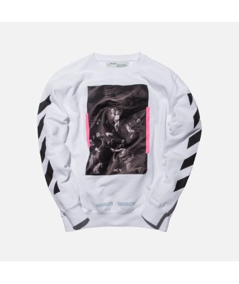 Off-White Diagonal Caravaggio Crewneck - White de technologie