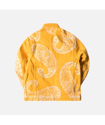 424 Paisley Denim Trucker Jacket - Yellow Le MVP de beaucoup