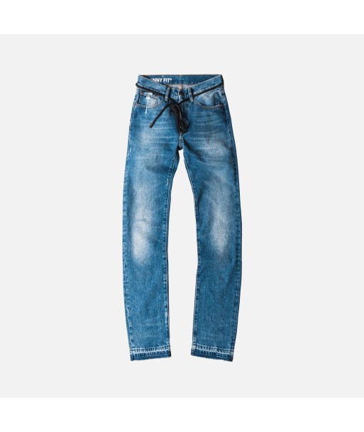 Off-White Diags Window Skinny 5-Pocket Denim Pant - Vintage Wash à prix réduit toute l'année