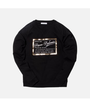 Pierre Balmain Logo Crewneck - Black Découvrez la collection