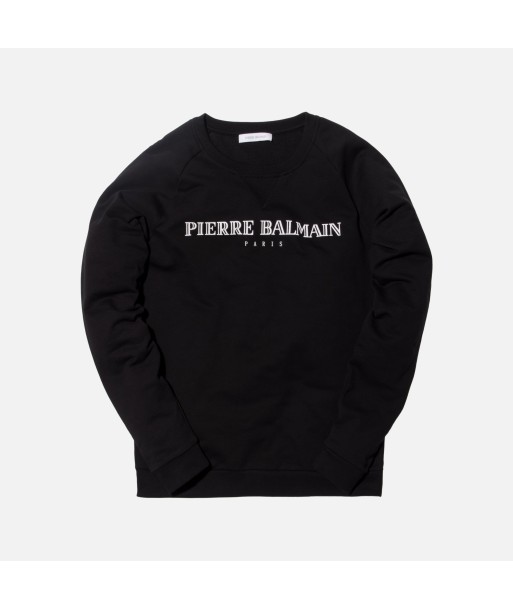 Pierre Balmain Logo Crewneck - Black / White de pas cher