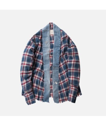 Greg Lauren Everest Vintage Denim GL1 Studio Shirt - Red / Blue ou a consommer sur place