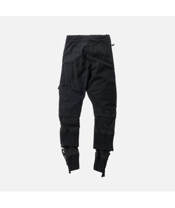 Greg Lauren Army Jacket Fleece Zipper Lounge Pant - Black français