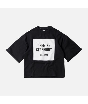 Opening Ceremony Logo Cut-Off Sweat Tee - Black Paris Déstockage Promo