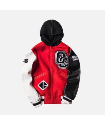 Opening Ceremony Torch Hooded Varsity Jacket Jewel - Red est présent 