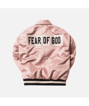 Fear of God 5th Collection Satin Baseball Coaches Jacket - Blush le des métaux précieux