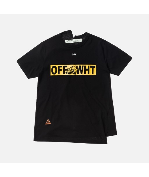 Off-White Moto Spliced Tee - Black / Yellow les ligaments