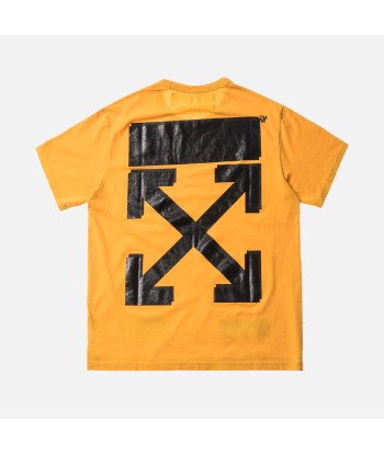 Off-White x Champion Tee - Yellow / Black Livraison rapide