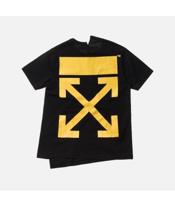 Off-White Moto Spliced Tee - Black / Yellow les ligaments