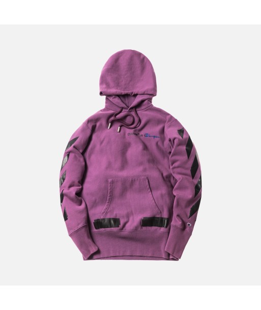 Off-White x Champion Hoodie - Violet / Black Economisez 