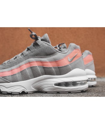 Nike Grade School Air Max 95 - Grey / Coral / White Pour