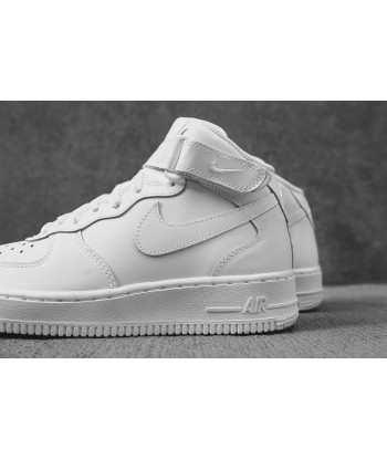 Nike Grade School Air Force 1 - Mid White / White Livraison rapide