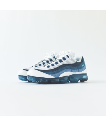 Nike Air VaporMax '95 - White / New Green / French Blue Lake shop