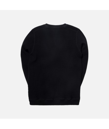 Norse Projects Vagn Compact Waffle Sweater - Black la colonne vertébrale