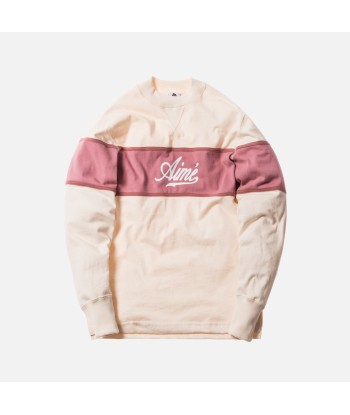 Aimé Leon Dore Rugby Crewneck - Natural / Dusty Pink / Clay Pour