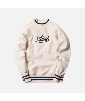 Aimé Leon Dore Reverse Fleece Crewneck - Natural des créatures d'habitude