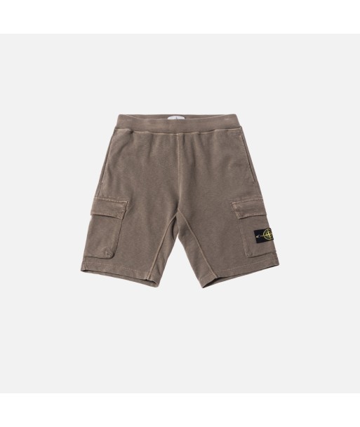 Stone Island Fleece Bermuda Short - Dove Grey Les magasins à Paris et en Île-de-France