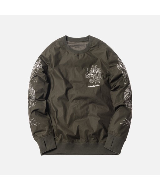 Maharishi Stencil Dragon Woven Track Crewneck - Mil Olive français