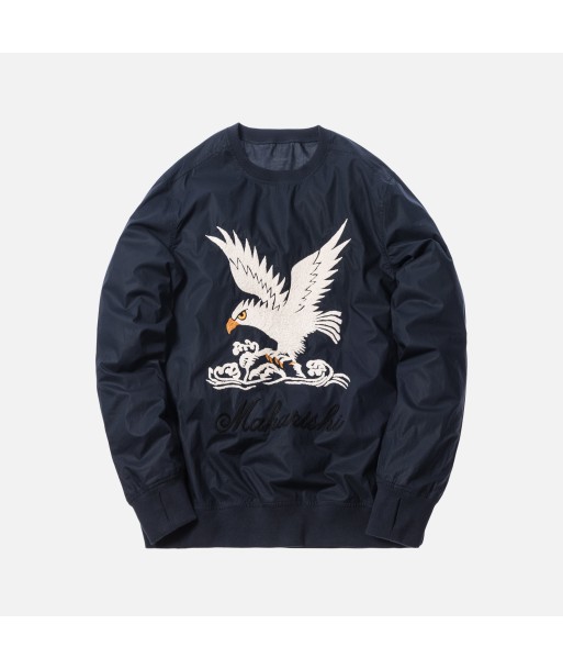 Maharishi Eagle Woven Track Crewneck - Navy ouvre sa boutique