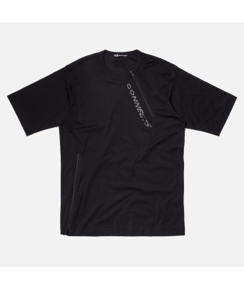 Y-3 Jersey Zip Tee - Black des créatures d'habitude