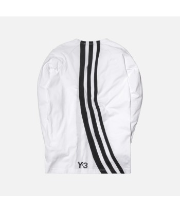 Y-3 3-Stripes L/S Tee - White acheter