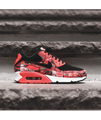 Nike x atmos Air Max 90 Print - Black / Bright Crimson des créatures d'habitude