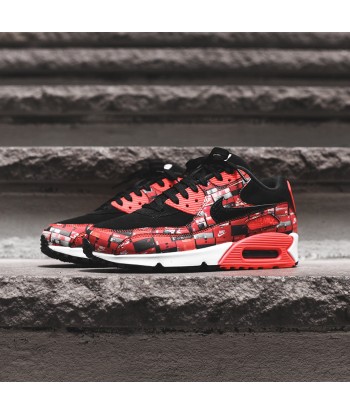 Nike x atmos Air Max 90 Print - Black / Bright Crimson des créatures d'habitude