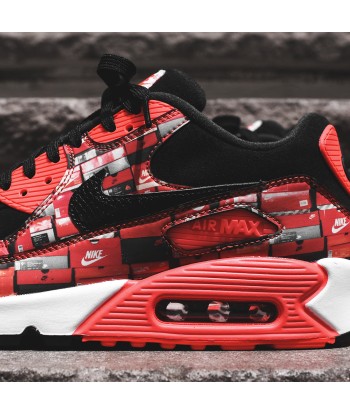 Nike x atmos Air Max 90 Print - Black / Bright Crimson des créatures d'habitude