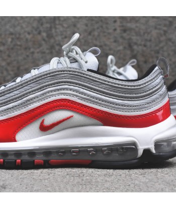 Nike Air Max 97 - Pure Platinum / University Red les muscles