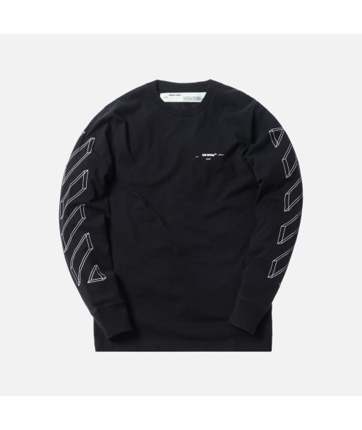 Off-White Diag 3-D Line L/S Tee - Black / White online