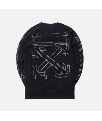 Off-White Diag 3-D Line L/S Tee - Black / White online