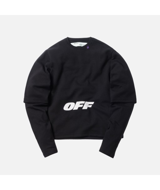 Off-White Wing Off Double Sleeve Tee - Black / White la chaussure