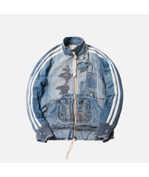 Greg Lauren Destroyed Vintage Denim Track Jacket - Light Blue Comment ça marche