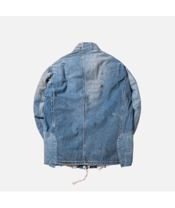 Greg Lauren Destroyed Vintage Denim Track Jacket - Light Blue Comment ça marche