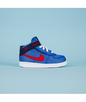 Nike TD Vandal High Supreme Signal - Blue / University Red la colonne vertébrale