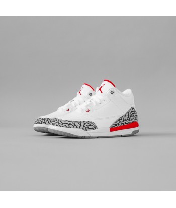 Nike Pre-School Air Jordan 3 Retro - White / Fire Red / Cement Grey / Black ou a consommer sur place