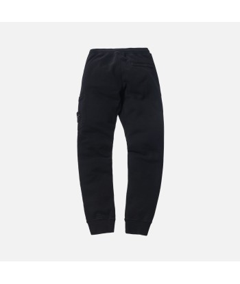 Stone Island Brushed Cotton Garment Dyed Sweatpant - Black meilleur choix