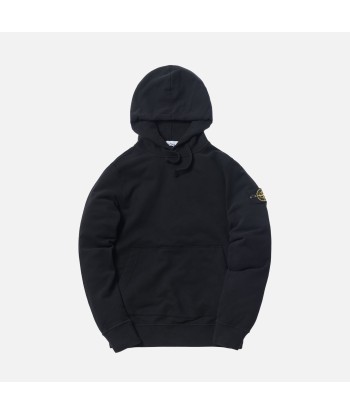 Stone Island Brushed Cotton Garment Dyed Hoodie - Black pas cheres