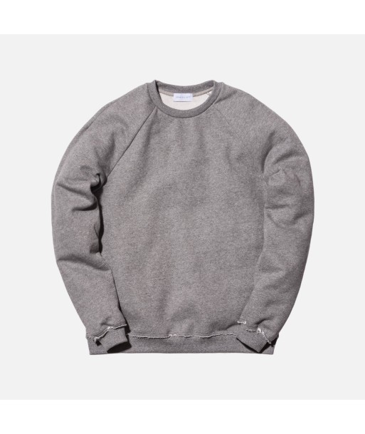 John Elliott Raw Edge Raglan Crewneck - Dark Grey Les magasins à Paris et en Île-de-France