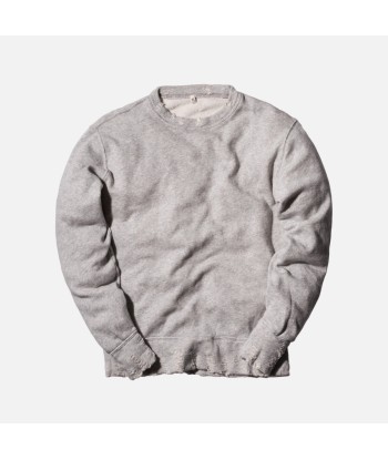 R13 Vintage Distressed Crewneck - Grey Venez découvrir notre 