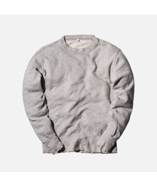 R13 Vintage Distressed Crewneck - Grey Venez découvrir notre 