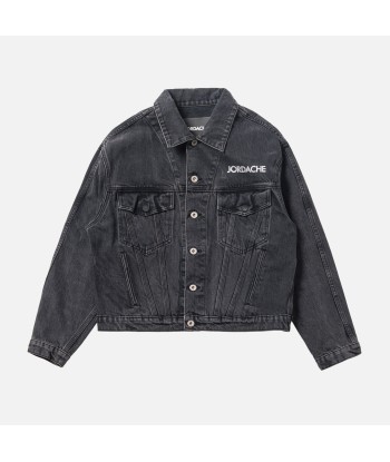 Jordache Vintage Denim Jacket w/ 3M Lettering -  Black Jusqu'à 80% De Réduction