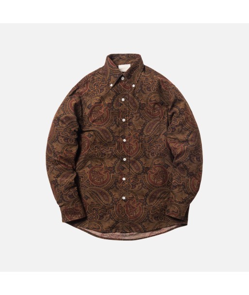 Aimé Leon Dore Paisley Sport Button-Up - Burgundy / Multi pas cheres