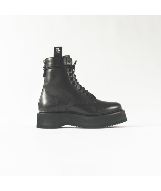 R13 Single Stacked Lace-Up Boot - Black outlet