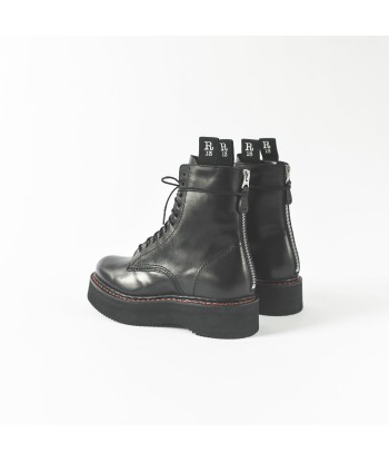 R13 Single Stacked Lace-Up Boot - Black outlet