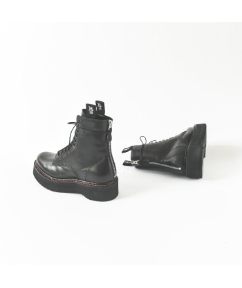 R13 Single Stacked Lace-Up Boot - Black outlet