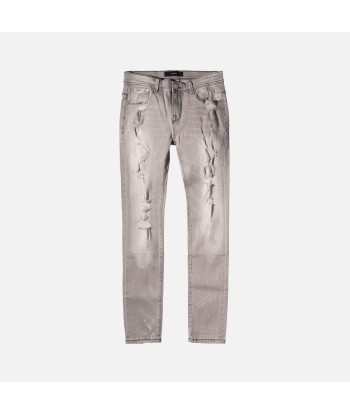 Stampd Distressed Skinny Fit Denim - Grey Pour