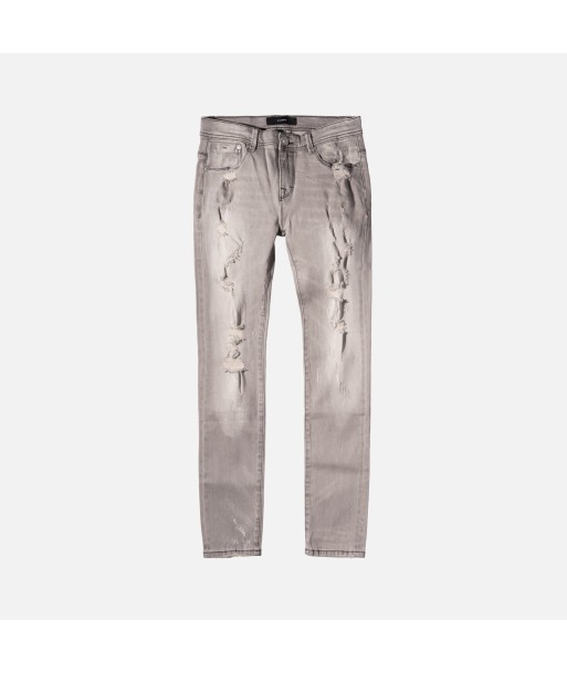 Stampd Distressed Skinny Fit Denim - Grey Pour