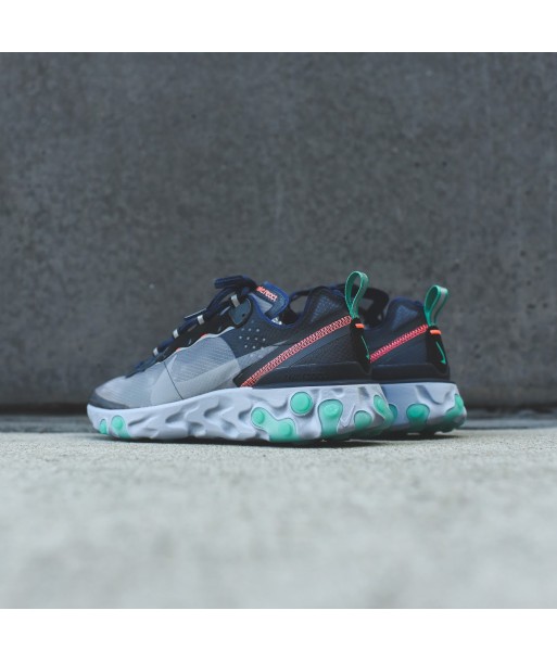 Nike React Element 87 - Black / Midnight Navy / Neptune Green pas chere