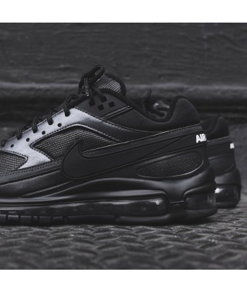 Nike Air Max 97/BW - Black / Metallic Hematite brillant des détails fins